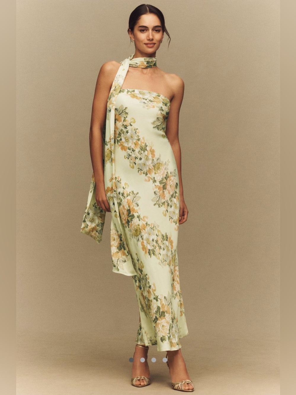 BHLDN Strapless Maxi Dress with Matching Scarf